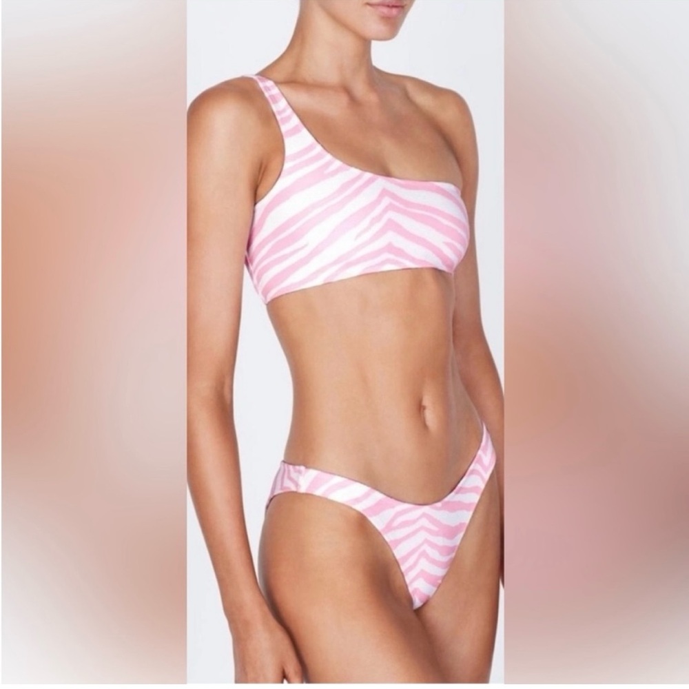 TRIANGL Pink Zebra Striped Swimsuit